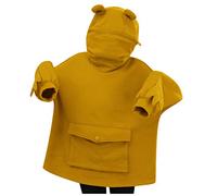 Boys Girls Frog Hoodie Kids 3D Sweatshirt Zipper Mouth Hooded Pullover with Pocket Fall Toddler Girl Clothes Kid Comfy Winter Outfits (Yellow, 12-13 Years)