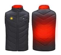 Boys Girls Heated Vest with Battery Pack, Children Electric Jacket Heated Body Warmer Lightweight Heating Gilet USB Charging Heated Coat, Kids Waterproof Windproof Heated Waistcoat for Skiing Camping
