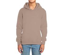 Boys Girls Hoodies Long Sleeve Pullover Solid Casual Outerwear Cozy Fleece Lined Hooded Sweater Chest Pocket Toddler Teen Age 3 to 12 Years(Khaki, 10-11 Years)