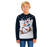 Boys Girls Kids Children Unisex Christmas Xmas Knitted Novelty, Retro, Elf, Football Jumper Sweater