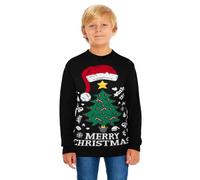 Boys Girls Kids Children Unisex Christmas Xmas Knitted Novelty, Retro, Elf, Football Jumper Sweater