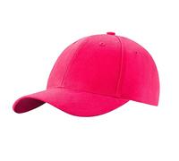 Boys Girls Kids Children's Grey Khaki Pink Navy Royal Blue Black Baseball Cap Summer Hat, 5 to 10 Years Approx. (Dark Pink)