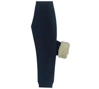 Boys Girls Kids Plain Fleece Jogging Bottoms Sweat Pants Elastic Waist Ribbed Trousers Legs Casual Keep Warm School Sports Wear Classic Tracksuit Outwear Navy Blue 3-4 Years