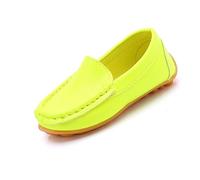 Boys Girls Leather Loafers School Slip On Moccasin Shoes Boat Trainers
