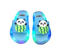 Boys Girls Light Up Sliders Sale Clearance Kids Cartoon Fruit Slippers Children Flashing Trainers Toddler Walking Sports Shoes Cute Shining Footwear Outdoor Flip Flops Open Toe Slipper Beach Slides