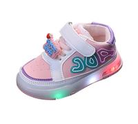 Boys Girls Light Up Trainers Cute Flashing Shoes Shoelaces Plat Sneakers | Kids Slip On Soft Sole Shoes Toddler Fashion Sneakers Autumn Winter Lightweight Trainers