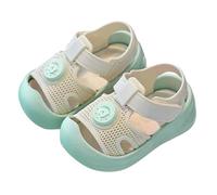 Boys Girls Lightweight Summer Sandals Size 4.5 Kids Close Toe Hollow Shoes with Speed Fasten Toddler Comfortable Wide Width Sandal Children Anti-Slip Arch Support Footwear for Walking Practice