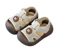 Boys Girls Lightweight Summer Sandals Size 6 Kids Close Toe Hollow Shoes with Speed Fasten Toddler Comfortable Wide Width Sandal Children Anti-Slip Arch Support Footwear for Walking Practice