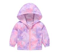 Boys Girls Lightweight Windproof Jackets Kids Long Sleeve Hooded School Coats Baby Girls Toddler Zip Up Hoodie Outwear Windbreaker 0-5 Years
