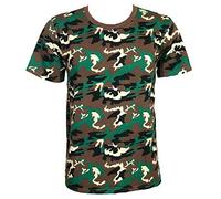 Boys Girls Military Children Camouflage T-Shirts Army Kids Combat Tee Summer Jungle 7-13 Years (Military Tee - Brown Camo, 7-8 Years)