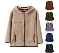 Boys Girls Polar Fleece hoodie Jacket Kids Full Zip up Sweatshirt Warm Outerwear Jacket Coat Lightweight Fall Winter Coat with Pocket Toddler Clothes (Blue, 5-6 Years)