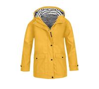 Boys Girls Rain Jacket Waterproof Windbreaker Lightweight Rain Jackets with Pockets Packable Raincoats for Kids with Hood Solid Full Zip Button Down Rain-Coats Preppy Clothes (Yellow, 7-8 Years)