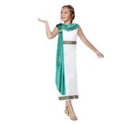 Smiffys Deluxe Girls Roman Empire Costume Toga & Headband, Girls Fancy Dress, Ancient Greek Dress Up Costumes