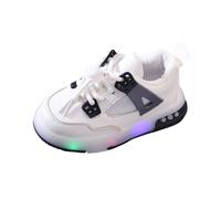 Boys Girls School Shoes Kids Light Up Trainers Lightweight Walking Toddlers Home Road Trail Running Handsome Sneakers Little Kid/Big Kid Black
