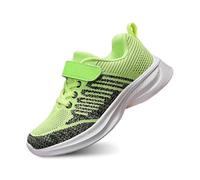 Boys Girls School Shoes Kids Light Up Trainers Sparkly Princess Minimalist Walking Breathable Sports Soft Dance Plimsolls Little Kid/Big Kid Green