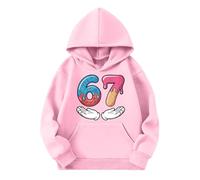 Boys Girls Six Seven 6 7 Hoodies Funny 67 Gen Alpha Slang 6-7 Meme School Pullover Casual Long Sleeve Hoodie for Kids Toddlers Age 1-12 Years