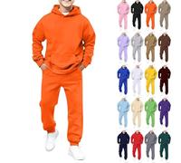 Boys Girls Tracksuit Full Set Long Sleeve Hooded Sweatshirt and Sweatpants Jogging Set Track Suit Hoodie Joggers Sets 2 Piece Outfits Sweatsuits for Toddle Kids (Orange, 13-14 Years)
