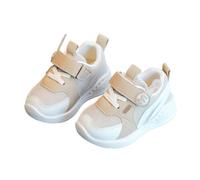 Boys Girls Trainers Flat Hook and Loop Kids Shoes Mesh Running Trainers Trainer Comfortable Lightweight Sports Shoes for School,Outdoor,All-Day Wear (Khaki,6-9 Months)