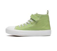Boys Girls Trainers Kids High Top Canvas Shoes Unisex Child Kids Pumps Plimsolls with Strap Lightweight Casual Easy Fasten Sneakers