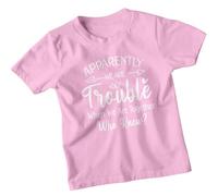 Boys Girls Trouble Together Best Friends Day T-Shirt Bestie Matching BFF Shirt Friendship Day Gift Idea #BFD - 9-11 Years Light Pink