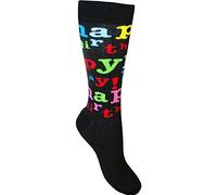 Boys & Girls Unisex Black Rainbow Happy Birthday Novelty Gift Socks (UK Shoe Size 4-6)