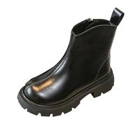 Boys Girls Winter Boots Childrens Warm Walking Shoes Outdoor Junior Kids Snow Boots Boys Girls Snow Boots Winter Waterproof Boots Size 2 A0-Black