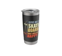 Boys Give Me A Skateboard and I Will Be Happy Stainless Steel Insulated Tumbler
