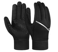 Boys Gloves Magic Kids Winter - Touch Screen Girls Thermal Elastic Cuff Non-Slip Gloves for Age 6-8 Years Old Children Teenage Snow Ski Running Bike Riding Cycling Outdoors Sports Hand Warm/Black M
