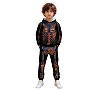 Boys Halloween Outfit - Skeleton Hoodie For Boys With Fleece Cozy For Trick Or And Adventures