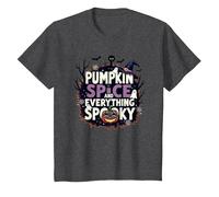 Boys Halloween Pumpkin Spice and Everything Spooky T-Shirt, Kids, Dark Heather Grey, 4 Years