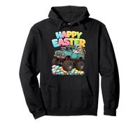 Boys Happy Easter Monster Truck Easter Eggs Hunt Toddler Kid Pullover Hoodie