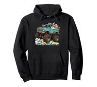 Boys Happy Easter Monster Truck Easter Eggs Hunt Toddler Kid Pullover Hoodie