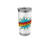 Boys Harrison Name Comic Book Superhero Stainless Steel Insulated Tumbler