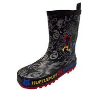 Boys Harry Potter Hogwarts Wellies RAIN Boots Wellys Wellingtons UK Size 8-3 (9 UK Child) Black