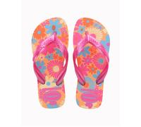 Boy's Havaianas Kids Flores Flip Flops - Pink - Size: 1 - 2 uk