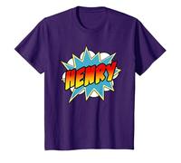 Boys Henry Comic Book Superhero Name T-Shirt