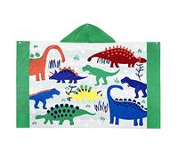 Boys Hooded Beach Bath Towel, 100% Cotton Bathrobe Kids Cartoon Hooded Bath Blanket Swimming Towel Surfing Poncho, 30"*50", Dinosaur