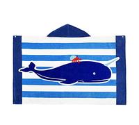 Boys Hooded Beach Bath Towel, 100% Cotton Bathrobe Kids Cartoon Hooded Bath Blanket Swimming Towel Surfing Poncho, 30"*50", Narwhal