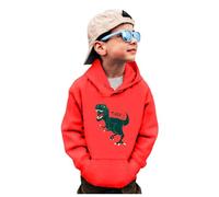 Boys Hoodie Child Sweatshirt Graphic Outfits with Pocket Girls Long Sleeve Pullover Jumper Trending Jacket for Spring Summer Walking Red