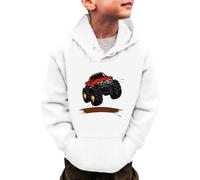 Boys Hoodie Dinosaur Riders Long Sleeve Hooded Pullover Toddler Kids Winter Warm Shirt Comfortable Play Age 3-14 Years White