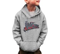 Boys Hoodie Monster Trucks Long Sleeve Hooded Pullover Toddler Kids Winter Warm Shirt Comfortable Outdoor Age 3-14 Years Grey