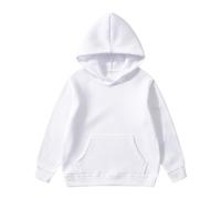 Boys’ Hoodies Girls Hooded Top Sweatshirt Print Breathable, Lightweight Long Sleeve Pullover Jumper Varsity Hoodie White