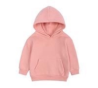 Boys’ Hoodies Kids Unisex Fleece Pullover Hoodie PE School Sweat Long Sleeve Top Girls Jumper Warm Coats Age 7-13 Years Pink