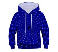 Boys’ Hoodies Sweatshirts Comfortable Hooded/Sweatshirt Plain Print Sweatshirt Long Sleeve Top Pe School Sweat Hoodie Outdoor Activewear for Spring Fall Walking Blue