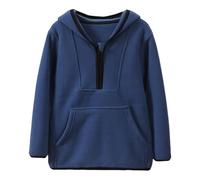 Boys’ Hoodies Sweatshirts Comfortable Hooded/Sweatshirt Warm Hooded Pullover New Casual Fashion Regular Fit Activewear Outdoor for Spring Fall Walking Dark Blue