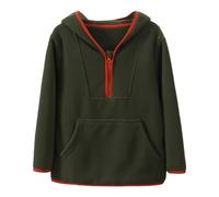 Boys’ Hoodies Sweatshirts Comfortable Hooded/Sweatshirt Warm Hooded Pullover New Casual Fashion Regular Fit Activewear Outdoor for Spring Fall Walking Army Green