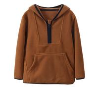 Boys’ Hoodies Sweatshirts Girls Hooded Top Sweatshirt Long Sleeve Pullover Casual Jumper T Shirt Fall Regular Fit Activewear Outdoor for Spring Walking Brown