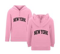 Boys’ Hoodies Sweatshirts Girls Unisex Jumper Child Sweatshirt Graphic Outfits Long Sleeve Top Regular Fit Activewear Outdoor Uniform Ages 3-16 Years Pink