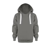 Boys’ Hoodies Sweatshirts Kids Unisex Pullover Hoodie Long Sleeve Graphic Tops Breathable, Lightweight Pe School Sweat Varsity Uniform Ages 3-16 Years Grey