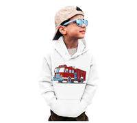 Boys’ Hoodies Warm Soft Pullover Sweatshirt PE School Sweat Hoodie with Pocket Hooded Jumper Varsity for Childrens Unisex Age 2-13 Years White